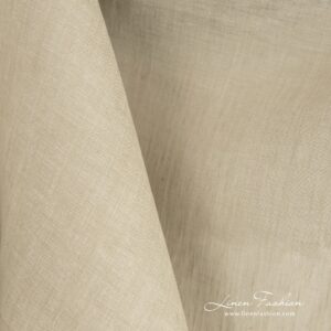 Greyish brown linen fabric in melange