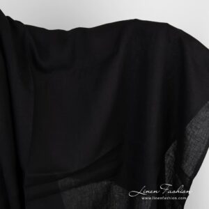 Black linen fabric