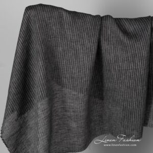 Linen fabric in black stripes.