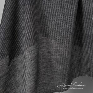 Black striped linen fabric.