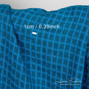 Linen fabric in transparent checks, perfect for clothes and home textile