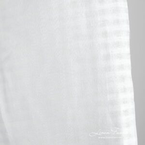 White linen fabric in openweave checks