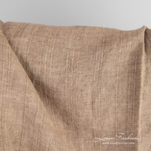 Brown 100% linen fabric