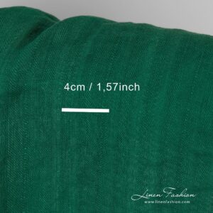 Green linen fabric in twills, perfect for clothes and home textile