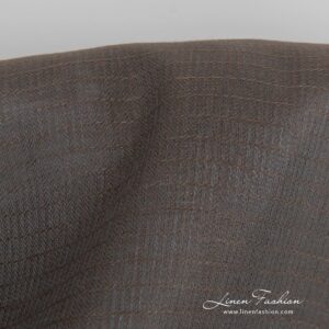 Grey brown dyed linen fabric.