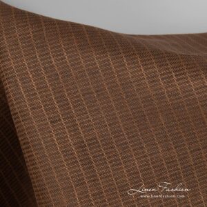 Brown dyed linen fabric.