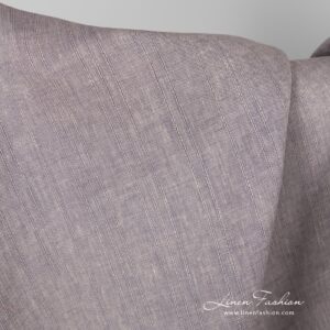 Brownish violet linen fabric, striped.