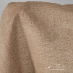 Light brown melange 100% linen fabric.
