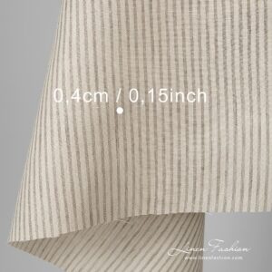 100% linen fabric in beige color.