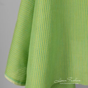 Apple green 100% linen fabric.