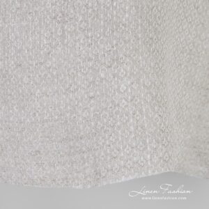 Light grey linen fabric ends