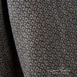 100% linen fabric in grey and black colors