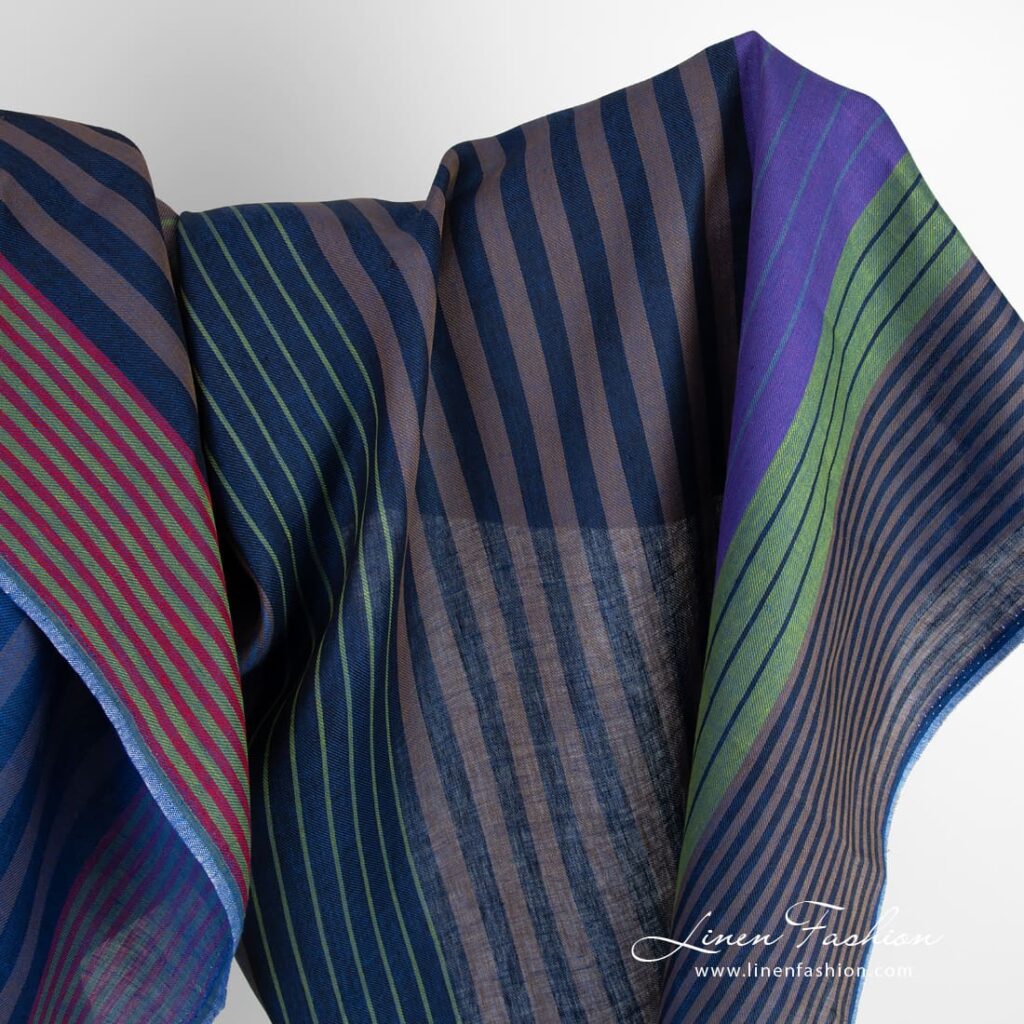 Multicolored linen fabric
