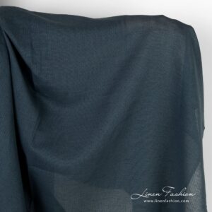 Dark blue linen cotton fabric