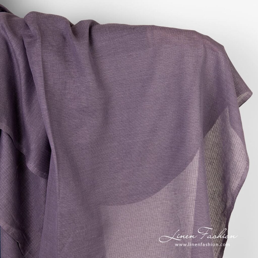 Violet linen cotton fabric
