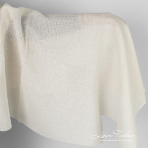 Transparent brownish linen cotton fabric