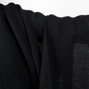 linen gauze washed black fabric transparent