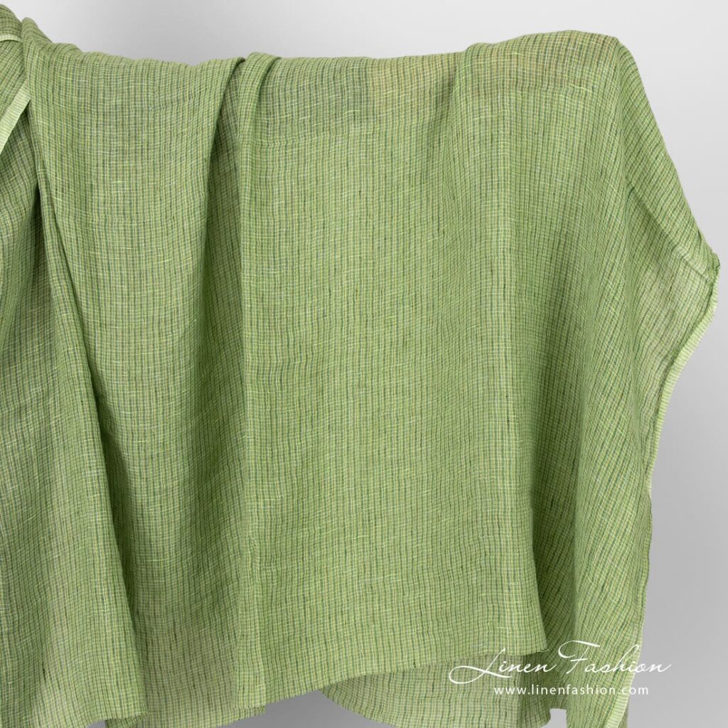 Lime green linen fabric