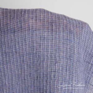 Gjennomsiktig fiolett linstoff vasket flerfarget 11 Violet linen fabric in gauze