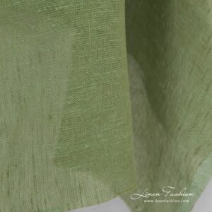 100% linen fabric in apple green.