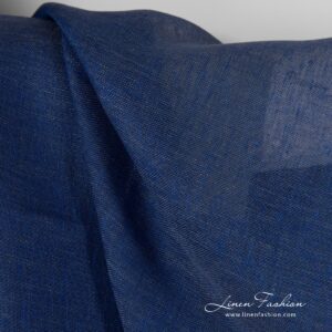 Ink blue linen fabric.
