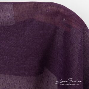 Eggplant coloured linen fabric.