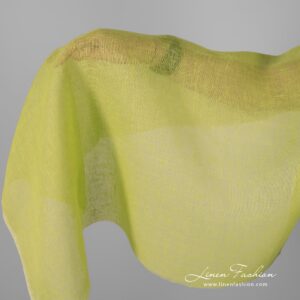 Linen fabric fresh salad green.