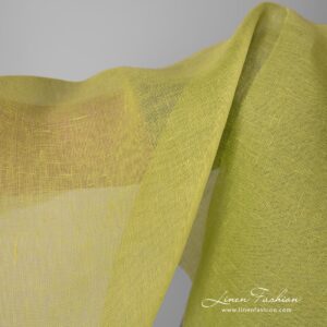 Fresh salad green linen fabric.