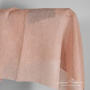 Peach linen fabric