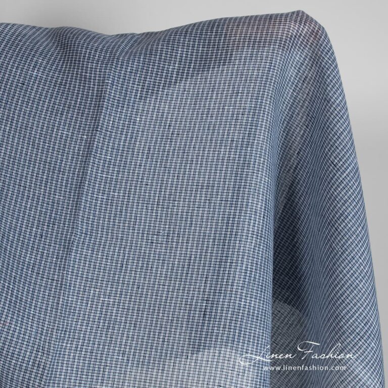 Blue linen fabric