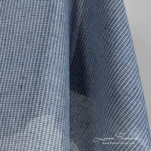 Blue linen fabric ends