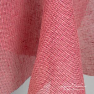 Rose linstoff i gjennomsiktige ruter 11 Rose linen gauze fabric in checks
