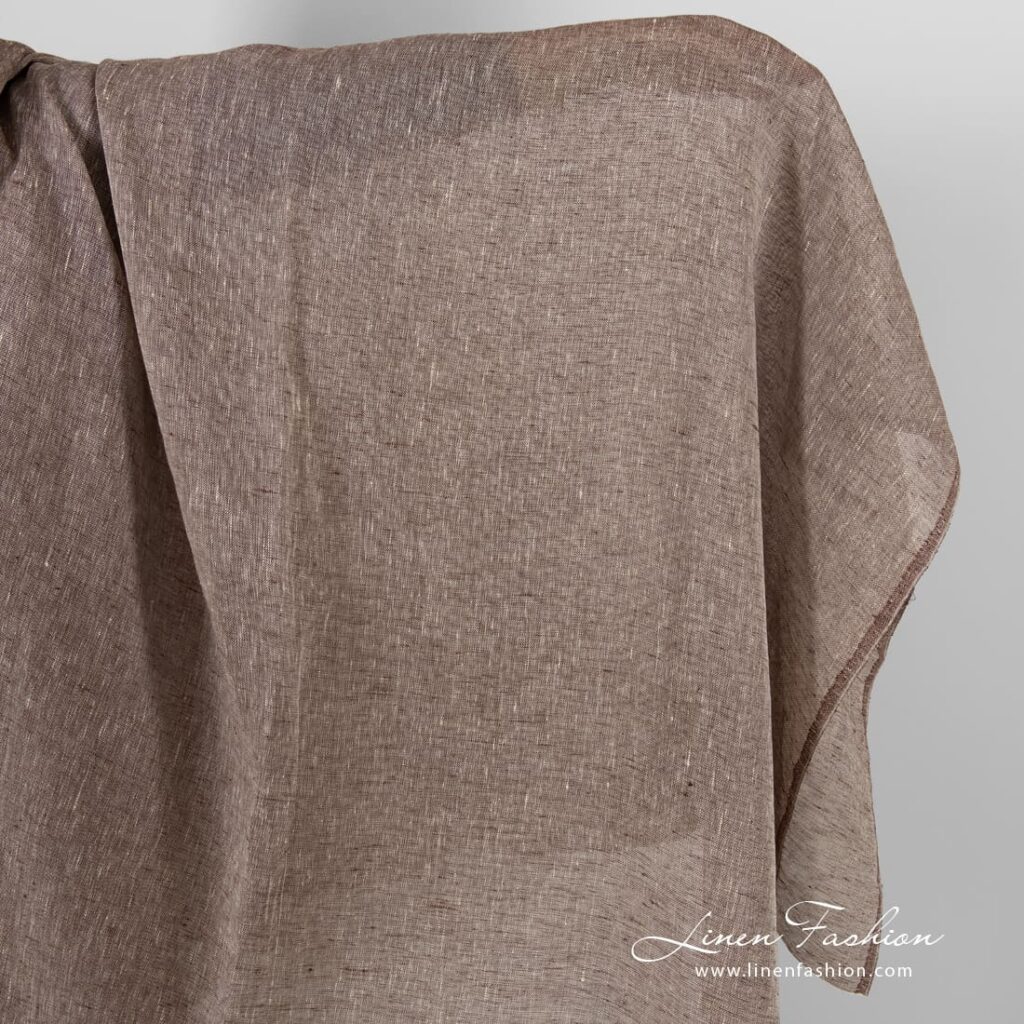 Transparent linen fabric in melange