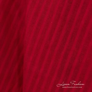 Red dyed 100% linen fabric.