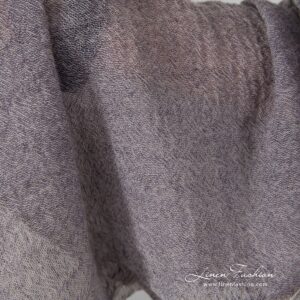 Washed linen wool violet fabric.