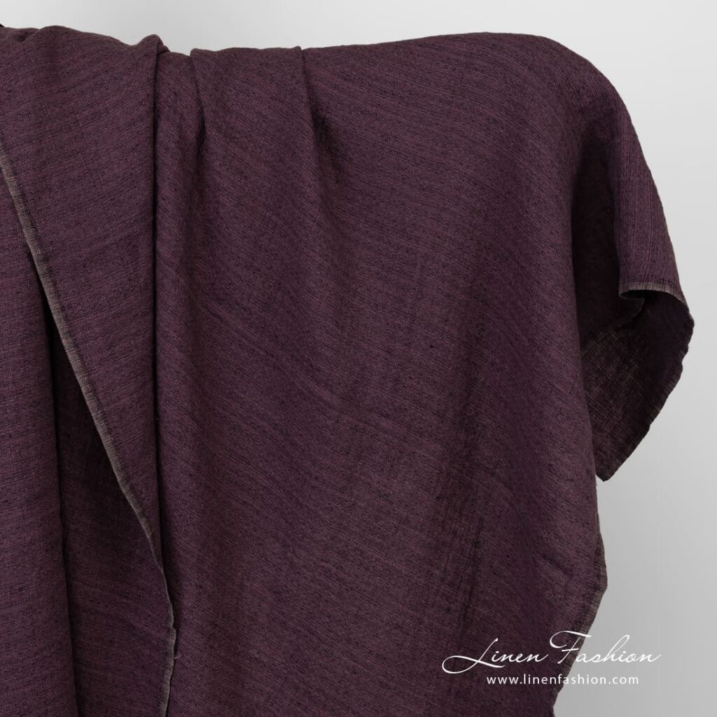 Violet linen fabric