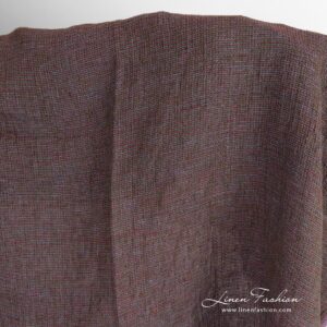 Multicolored linen fabric in "waffle" pattern
