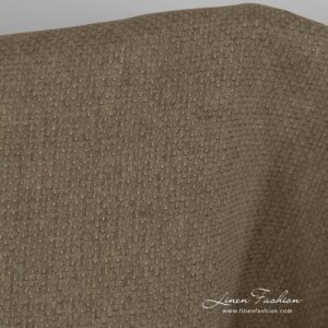 100% linen fabric in brown.