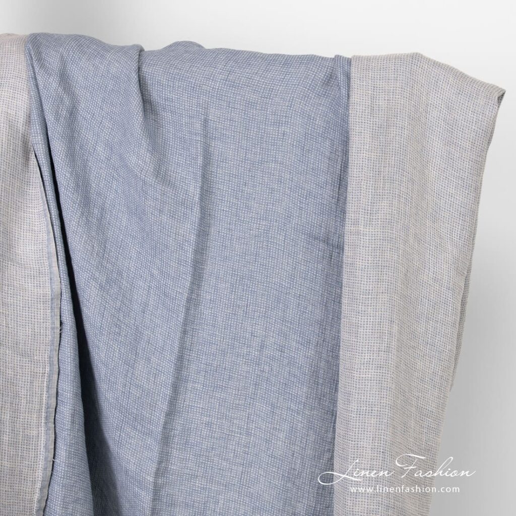 Bluish linen fabric