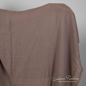 Gråfiolett lin-bomullsstoff vasket 9 Grey violet linen cotton fabric