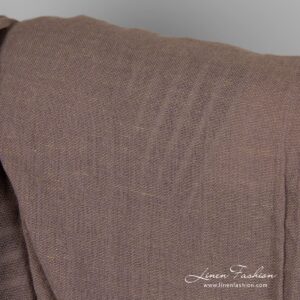 Gråfiolett lin-bomullsstoff vasket 11 Linen cotton fabric in grey violet melange