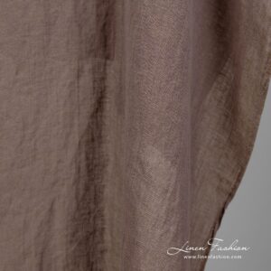 Gråfiolett lin-bomullsstoff vasket 12 Linen cotton fabric in grey violet melange, washed