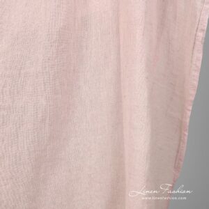 Linen cotton fabric in light lilac and white melange