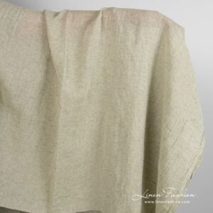 Green linen cotton fabric
