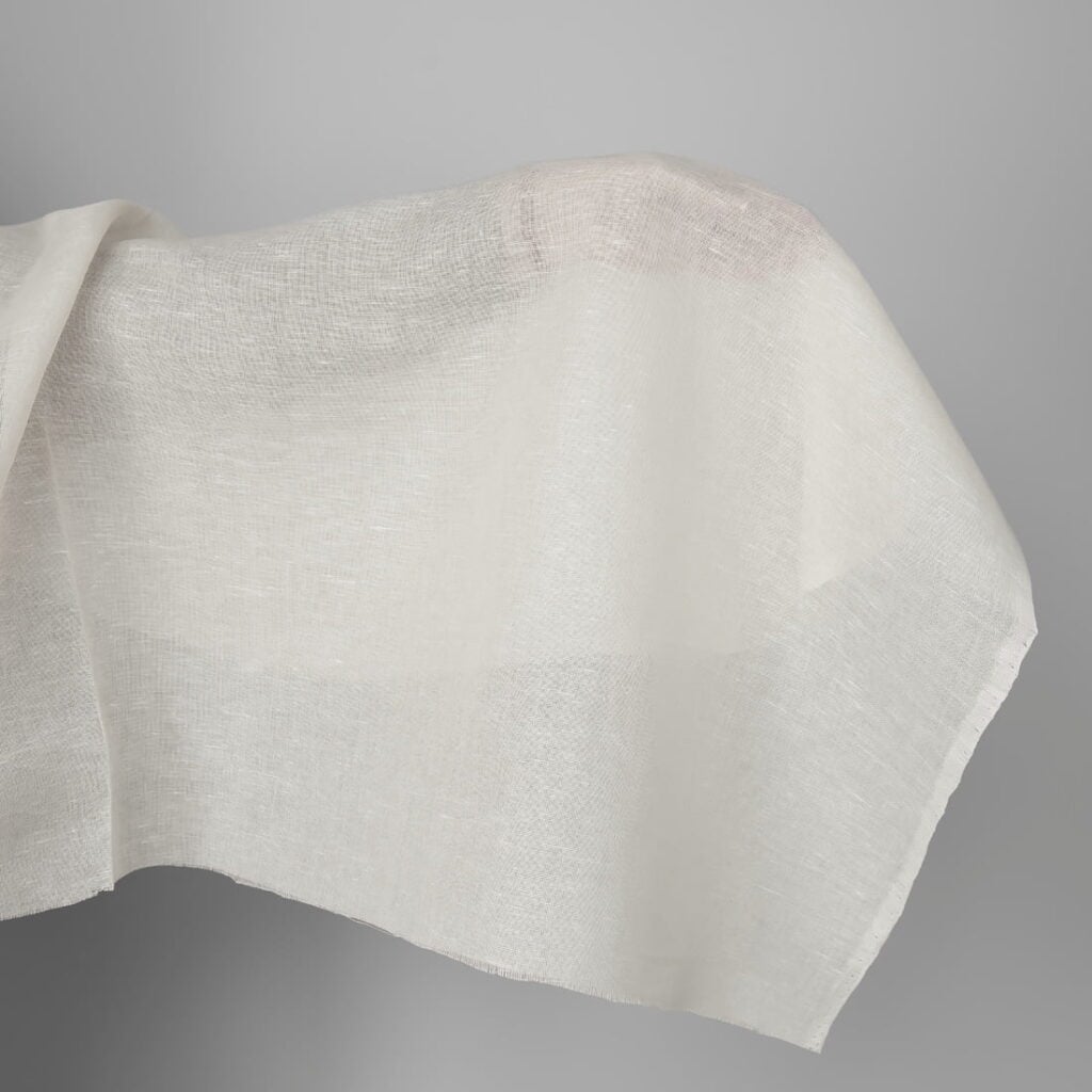 Linen cotton fabric in off-white