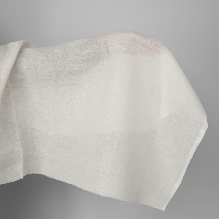 Linen cotton fabric in off-white