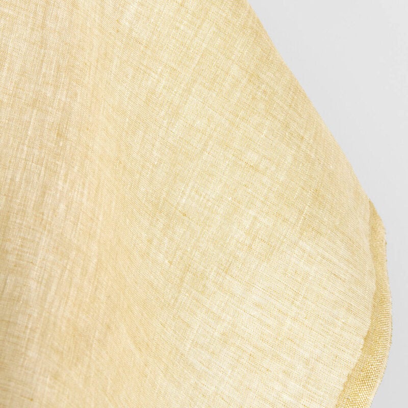 Lightweight linen fabric vanilla and ginger melange, plain weave