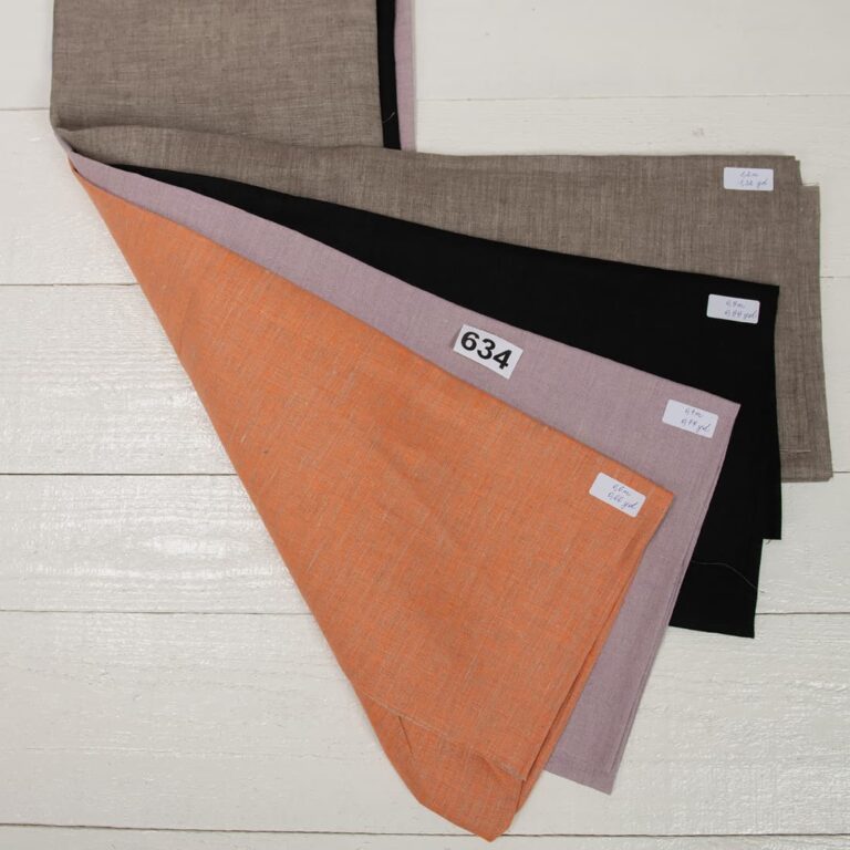 set of linen fabric cuts 634