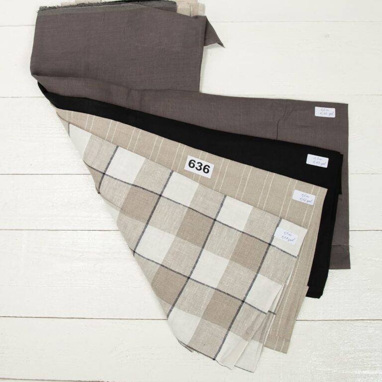 set of linen fabric cuts 636