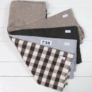 Linen Fabric Cuts, Set No.738
